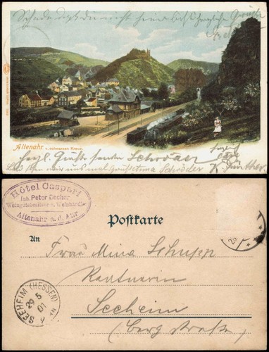 Ansichtskarte altenahr bahnhof - altenahr,