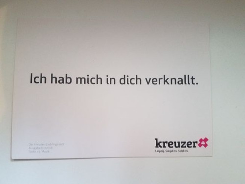 Werbekarte ich hab - hab, mich