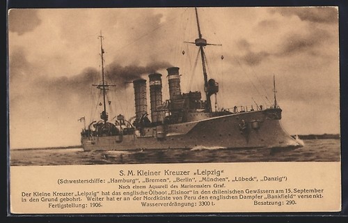 Kleiner kreuzer leipzig - ak,